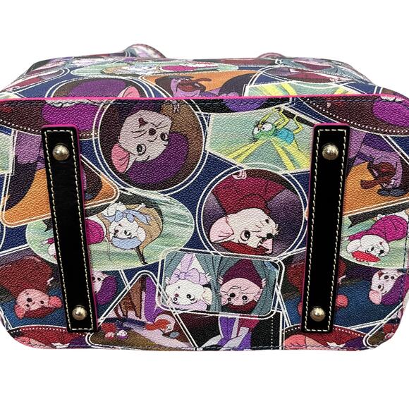 Dooney & Bourke Disney The Rescuers Drawstring Bag Purse Multicolor Printed NEW - Picture 12 of 13
